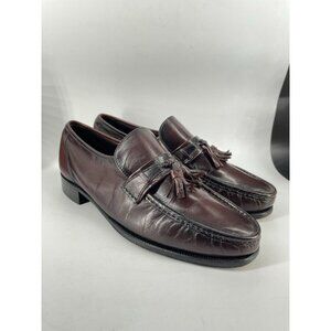 Florsheim Vtg Loafers Shoes Sz 10 LH Brown Leather Tassels 207065